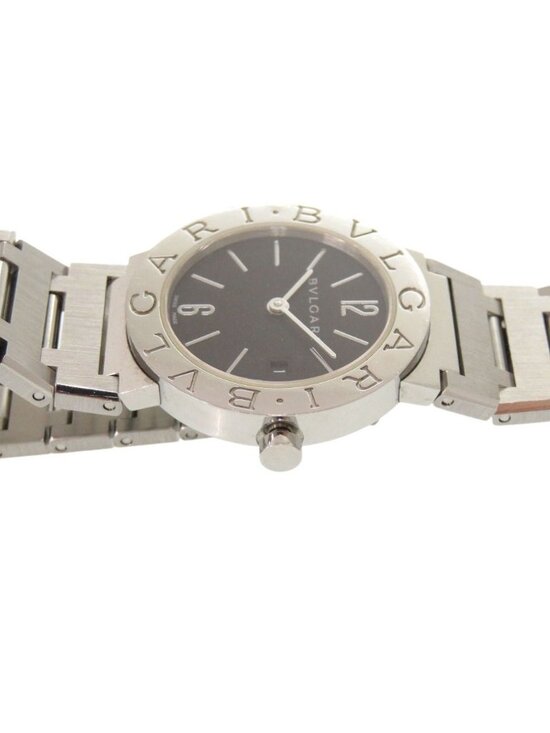 Bvlgari SS Black Quartz Watch Dial main image 8